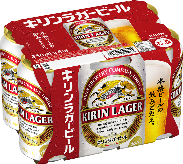 キリンラガービール３５０ｍｌ缶６缶パック｜酒類・飲料・加工食品