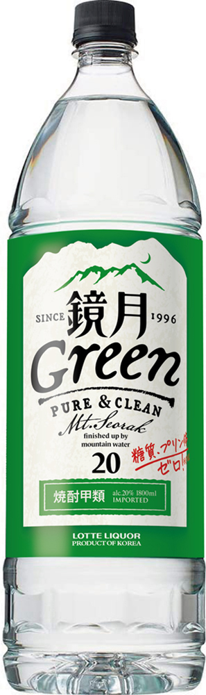 ２０）韓国焼酎 鏡月グリーン 1.8L｜酒類・飲料・加工食品・アルコール