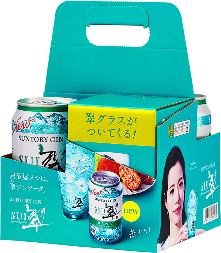 ｻﾝﾄﾘｰ 翠ｼﾞﾝｿｰﾀﾞ 350X3缶ｸﾞﾗｽ付｜酒類・飲料・加工食品・アルコールの ...